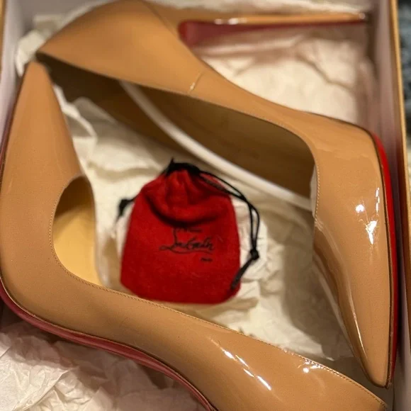 Nude Patent Leather Christian Louboutin So Kate Heels - Picture 7 of 10